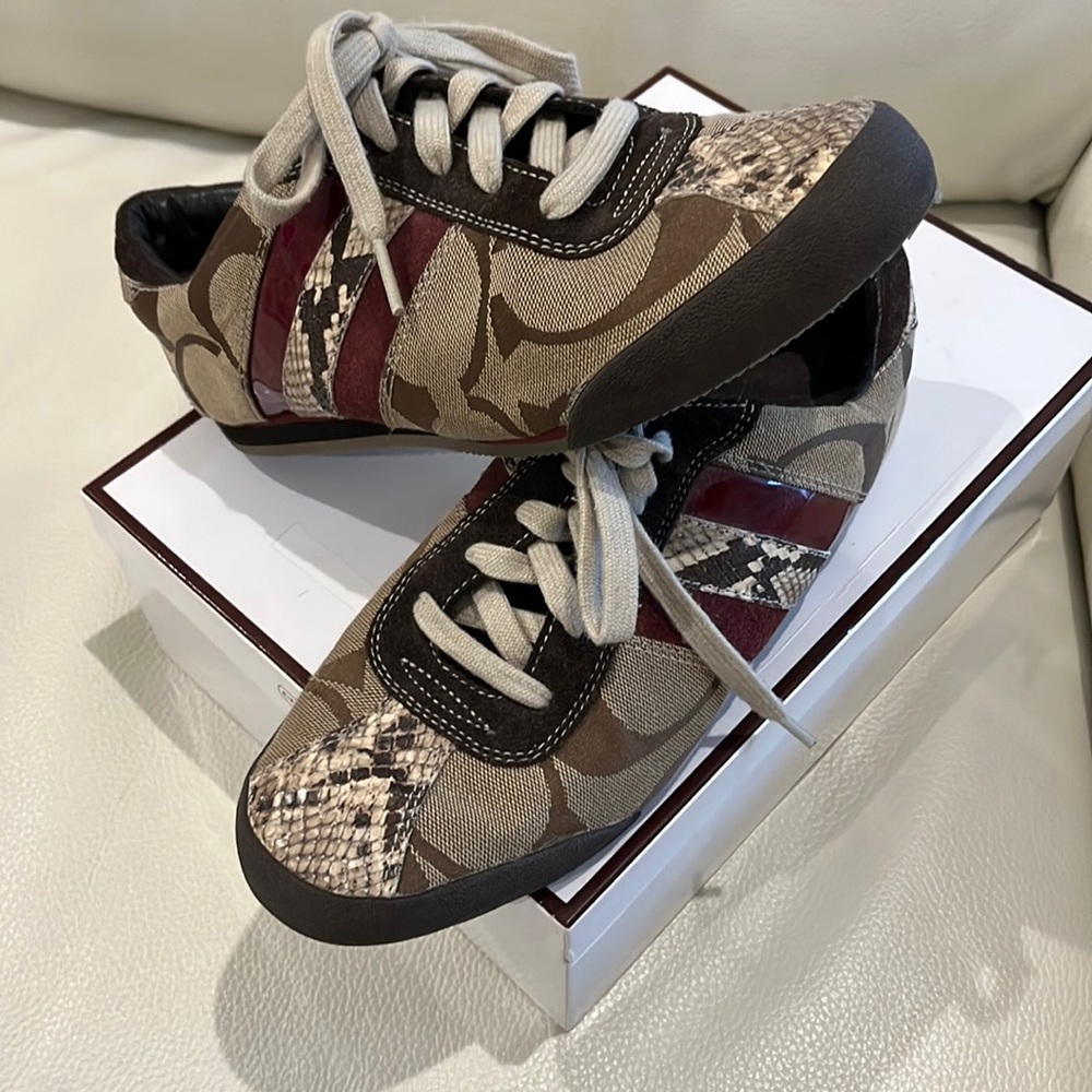 Coach casual sneakers nock around in style.